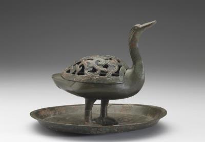 图片[3]-Incense burner in the shape of a goose, Han dynasty (206 BCE-220 CE)-China Archive